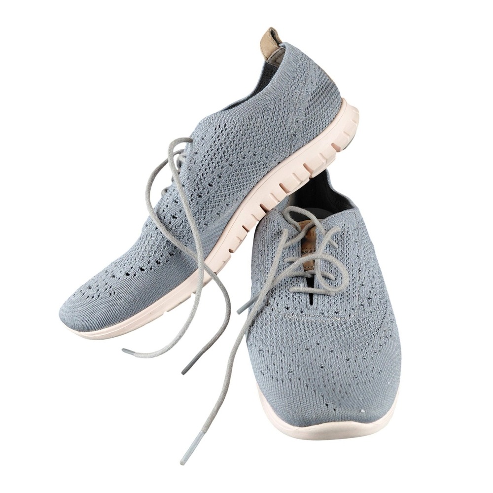 Cole Haan Zerogrand Stitchlite Grey Knit Oxford Sneakers W06727 Womens 9.5 B